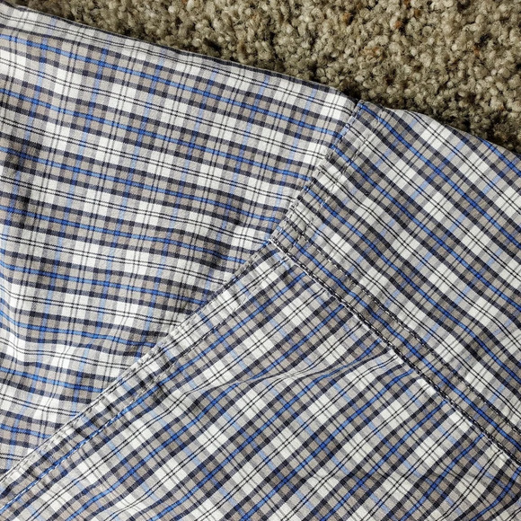 Eddie Bauer Men's Blue Plaid Short Sleeve Button Down Collared Shirt Size Small - Picture 10 of 12